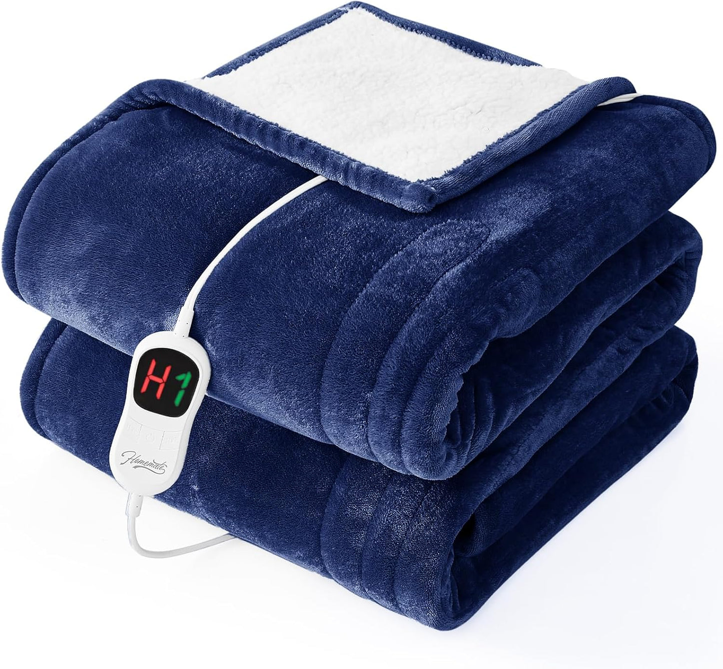Homemate Electric Heated Blanket Twin - Ultra Soft Flannel Warmth