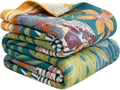 Boho Throw Blanket for Couch and Sofa 60x80 - Reversible Cotton
