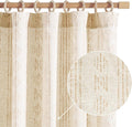 Boho Curtains Linen Taupe 96 in Length 2 Panels - Light Filtering