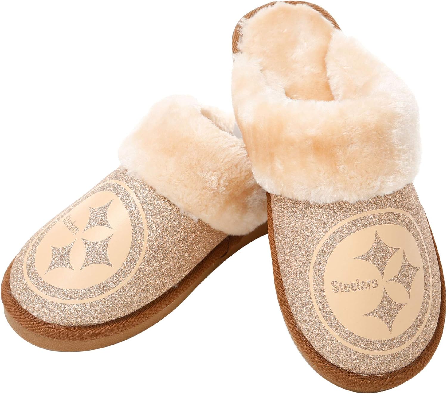 FOCO Womens NFL Team Logo Glitter Open Back Moccasin Review