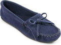 Minnetonka Women's Kilty Suede Hardsole Moccasin (Style VLSI)