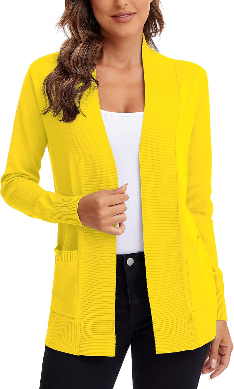 Urban CoCo Women's Lightweight Open Front Cardigan Sweater