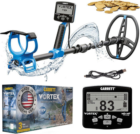 Garrett Vortex VX9 Metal Detector - Waterproof and Lightweight