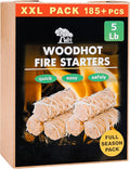 WH Natural Fire Starters 185 pcs - Long-Burning Charcoal Starters