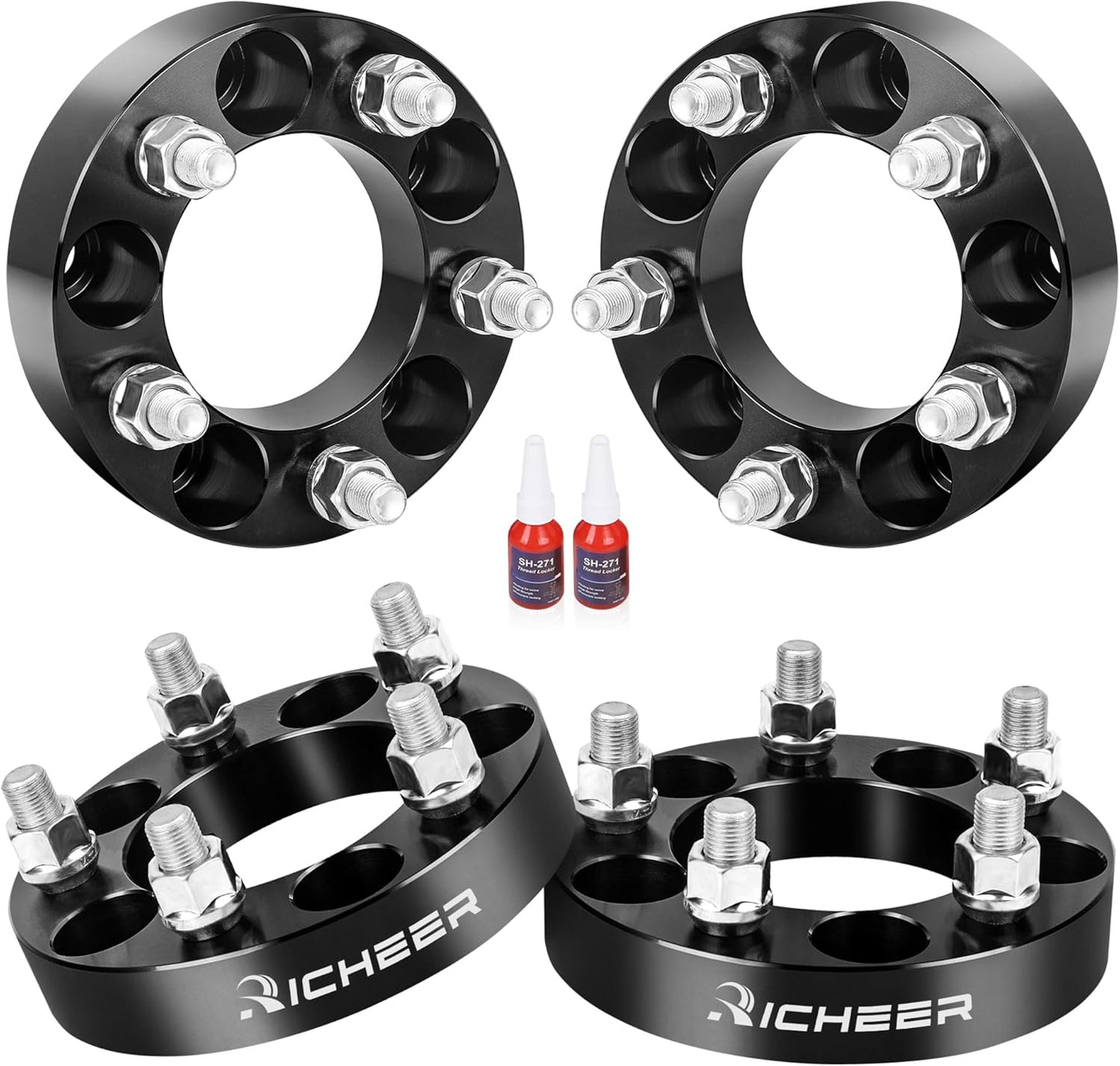 Richeer 5x4.5 Wheel Spacers for Wrangler Explorer Mustang Edge