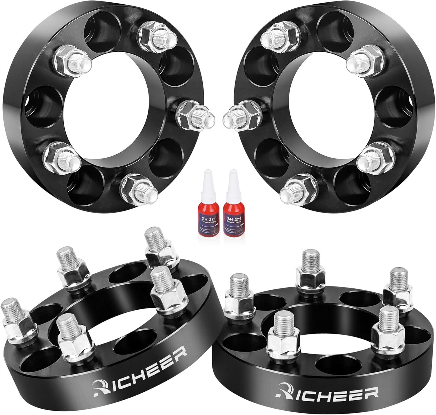 Richeer 5x4.5 Wheel Spacers for Wrangler Explorer Mustang Edge