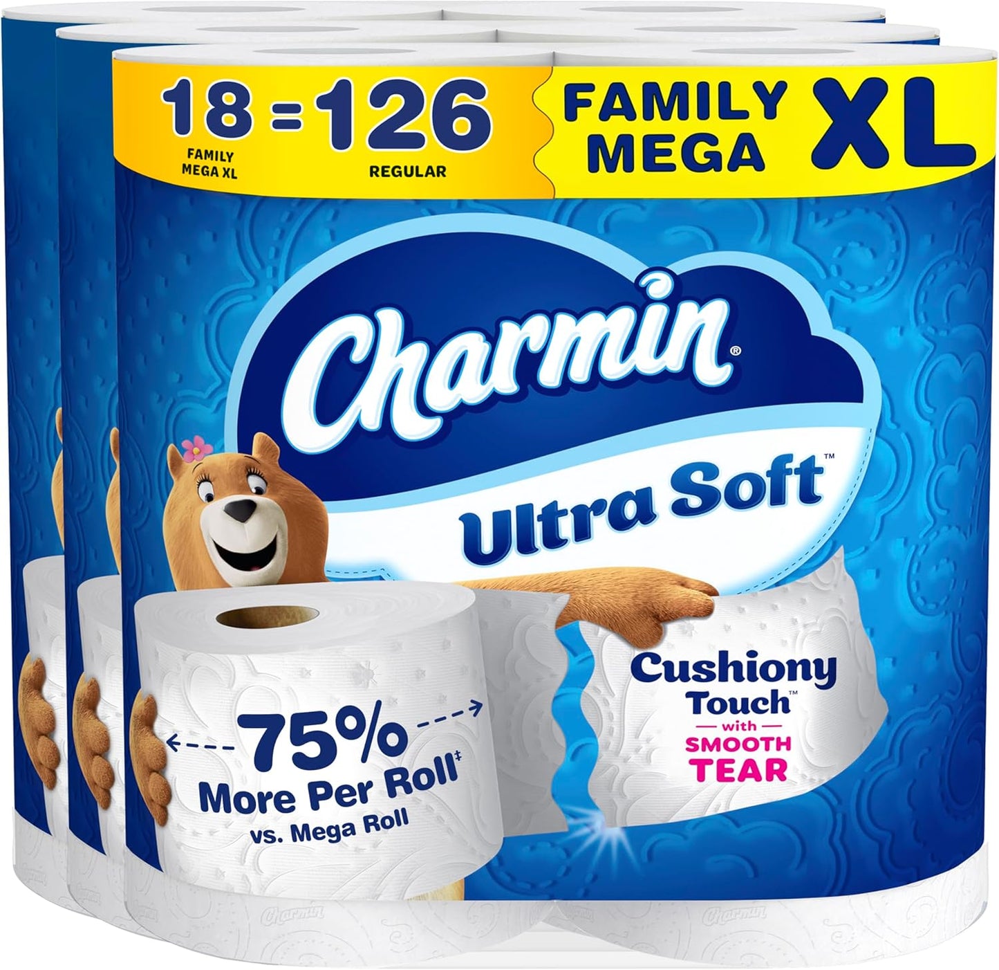 Charmin Ultra Soft Toilet Paper with Cushiony Touch, 18 Rolls
