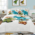 Twin Comforter Set for Boys 5-Piece Dinosaur Glow in the Dark Bedding