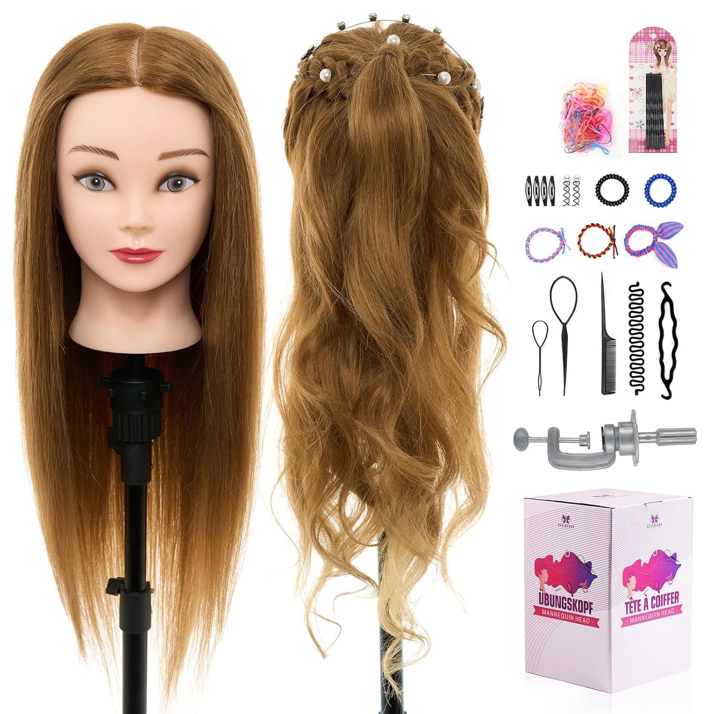 Neverland Beauty 26 Inch Mannequin Head for Hair Styling Practice