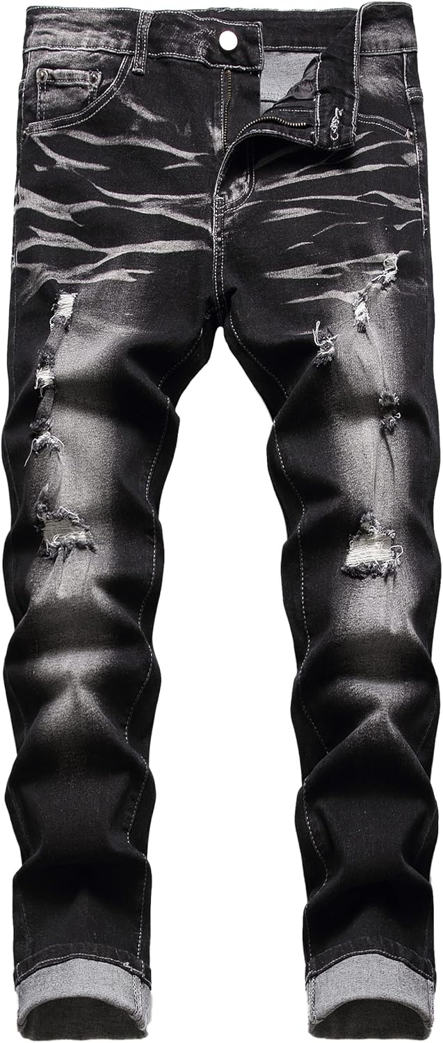 JUNBAOSS Men's Slim Fit Stretch Jeans for Stylish Comfort