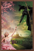 Wicked One Sheet Wall Poster Framed Mahogany - Bold Satin Finish
