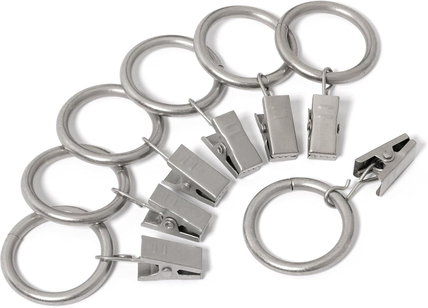 Set of 20 Nickel Curtain Rings for Perfect Order