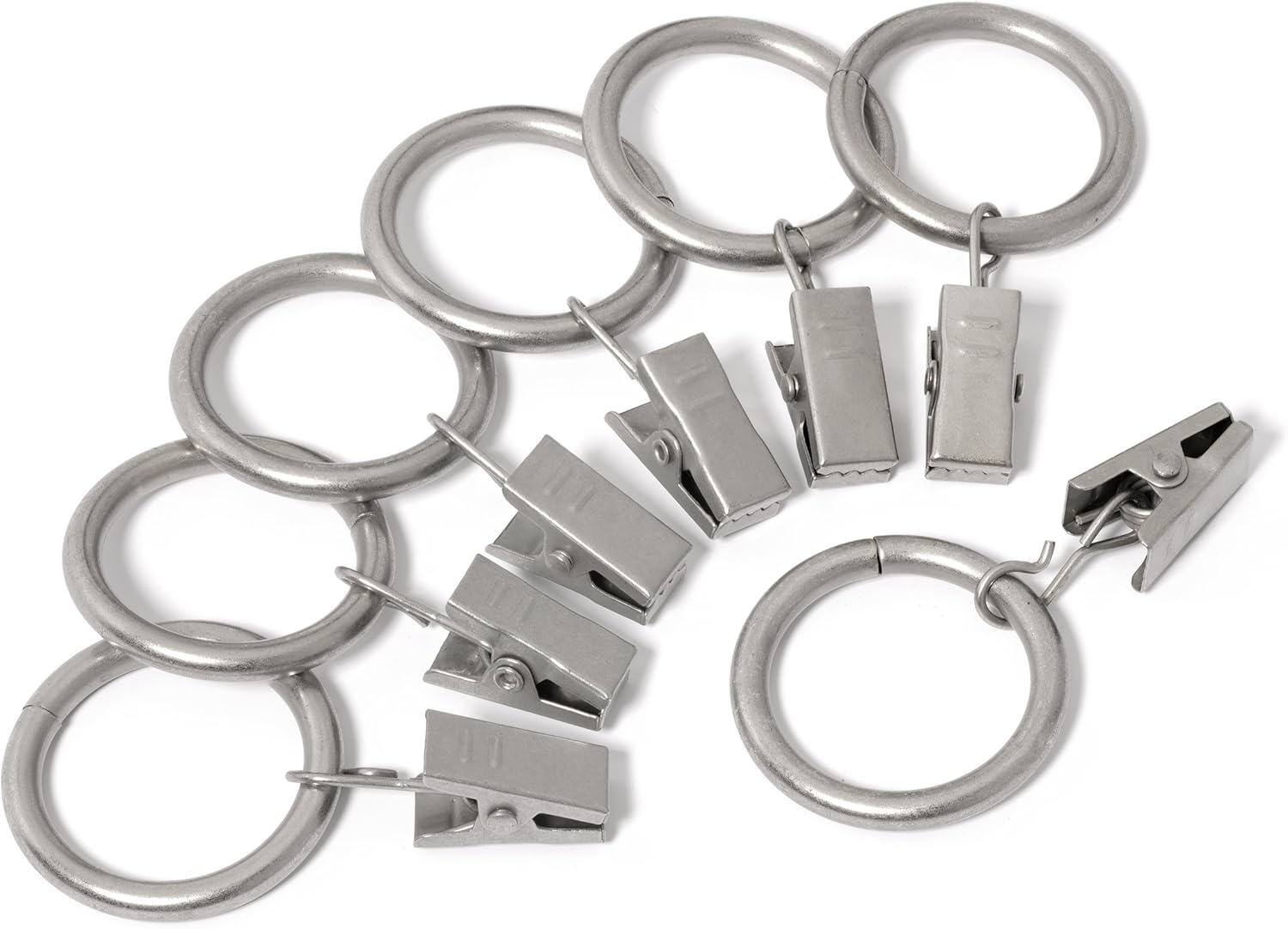 Set of 20 Nickel Curtain Rings for Perfect Order
