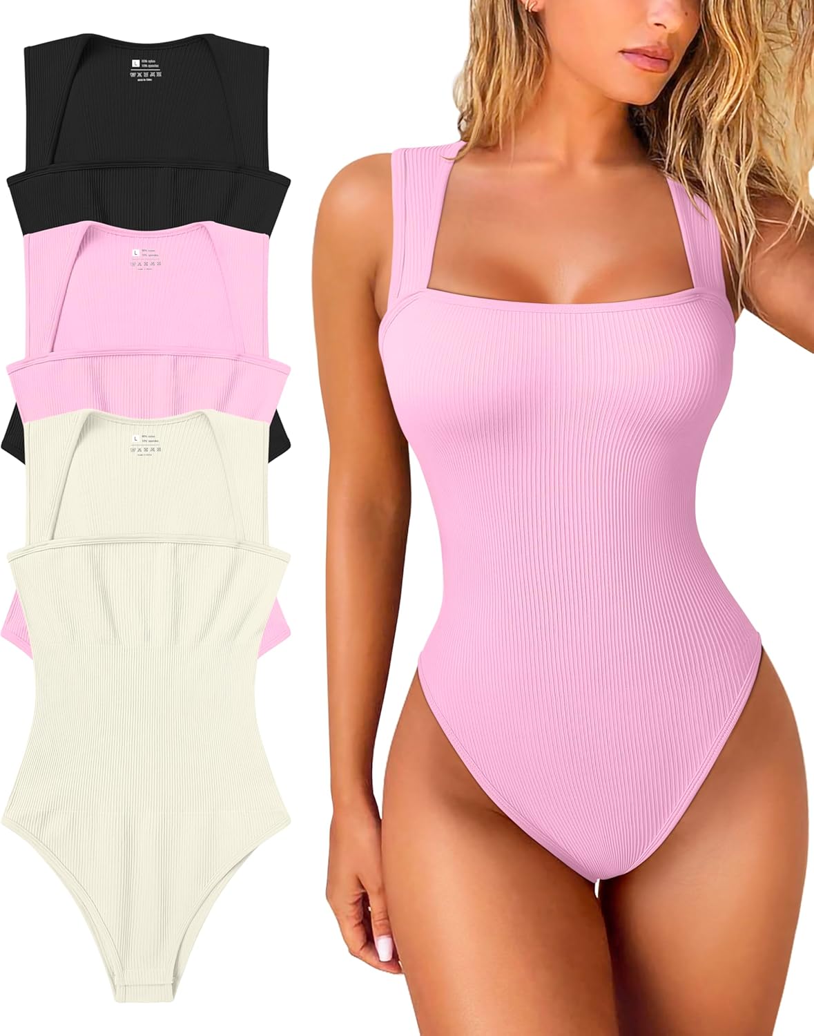 OQQ Women's 3 Piece Bodysuits for Stylish Comfort and Fit