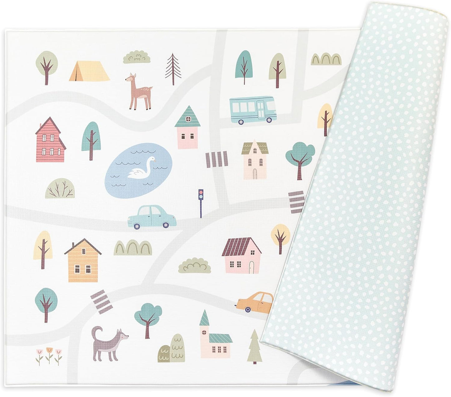Reversible Play Mat 82 x 55 - Waterproof, Durable, Non-Toxic