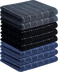 Homaxy 100% Cotton Terry Kitchen Towels 8 Pack - Super Absorbent