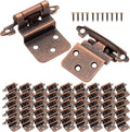 3/8ft Inset Cabinet Doors Hinges Bronze (30 Pairs) - Self Closing