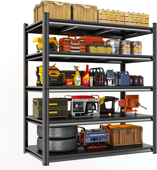 Heavy Duty 5-Tier Adjustable Metal Garage Shelving Unit