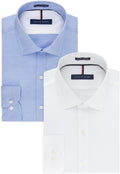 Tommy Hilfiger Slim Fit Non Iron Solid Dress Shirt - Crisp Look Men's