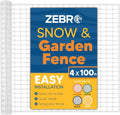 ZEBRO 4 ft x 100 ft White Plastic Garden Fence Roll - Temporary Yard