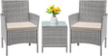 Flamaker Patio Furniture Set 3 Pieces - Compact Bistro Set for Balcony