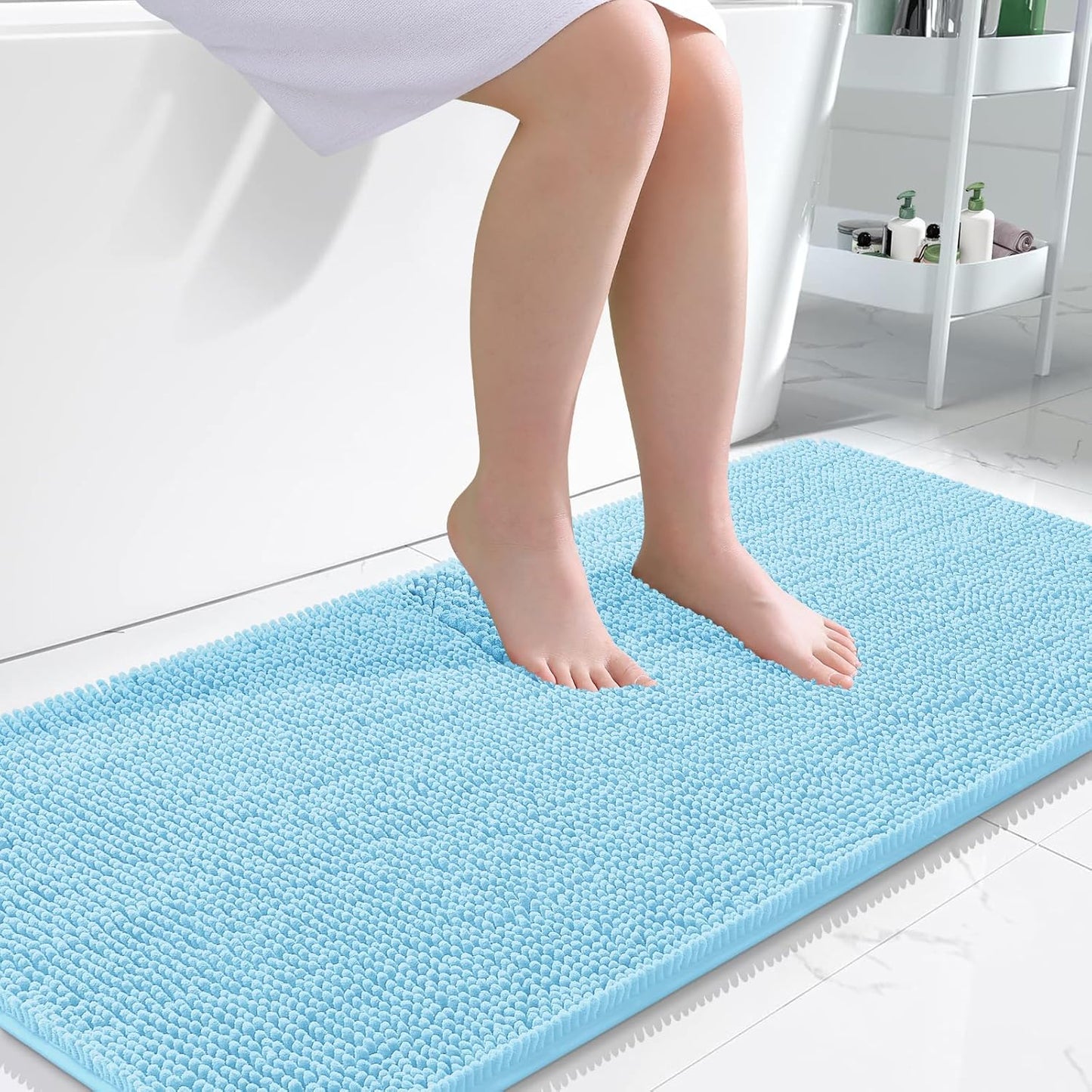 OLANLY Extra Soft Chenille Bath Rugs for Ultimate Comfort
