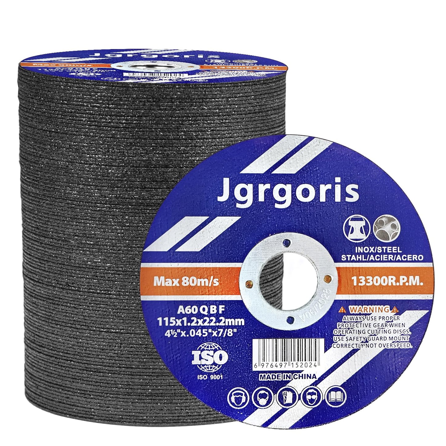 Cut Off Wheels 4-1/2in for Angle Grinder - 100 Pack Metal Discs