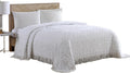 Medallion Chenille Bedspread Queen White - Vintage Cotton Charm