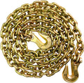 3/8 in Chain Trailer Chains with Hooks - Grade 80 16FT Tow Chain