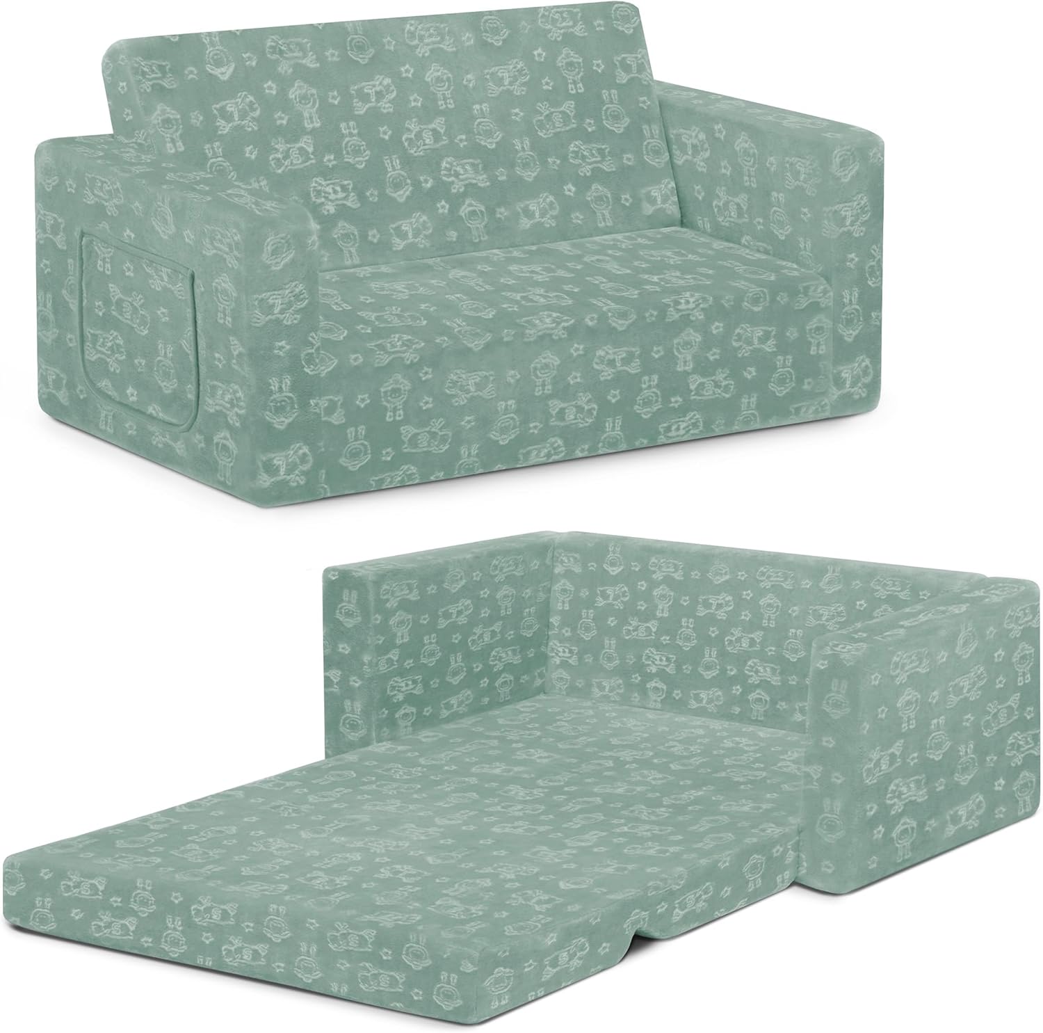 Serta Perfect Sleeper Extra Wide Convertible Sofa for Kids