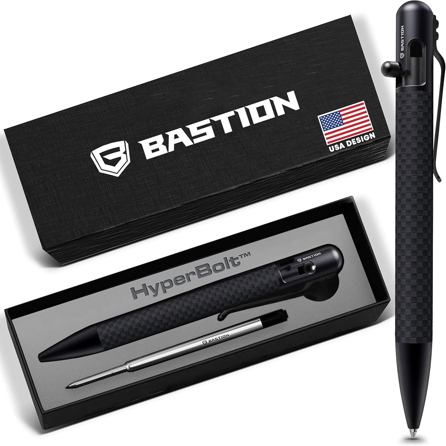 BASTION Luxury Carbon Fiber Bolt Action Pen for Professionals