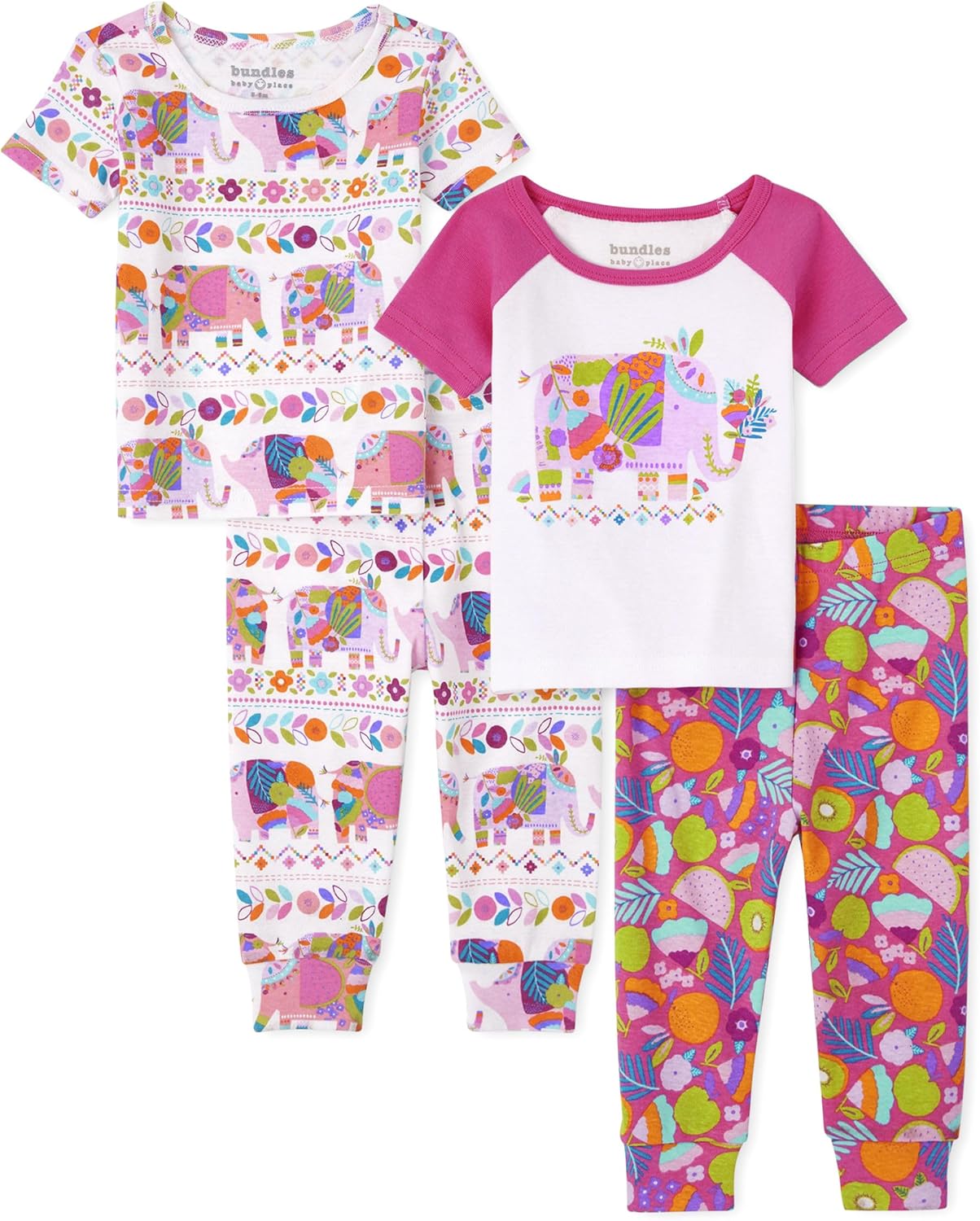 The Children's Place Baby Girls PJ Toddler Snug Fit Cotton Set