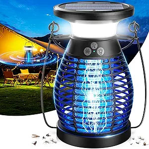 Solar Bug Zapper 4200V Mosquito Zapper for Outdoor Use