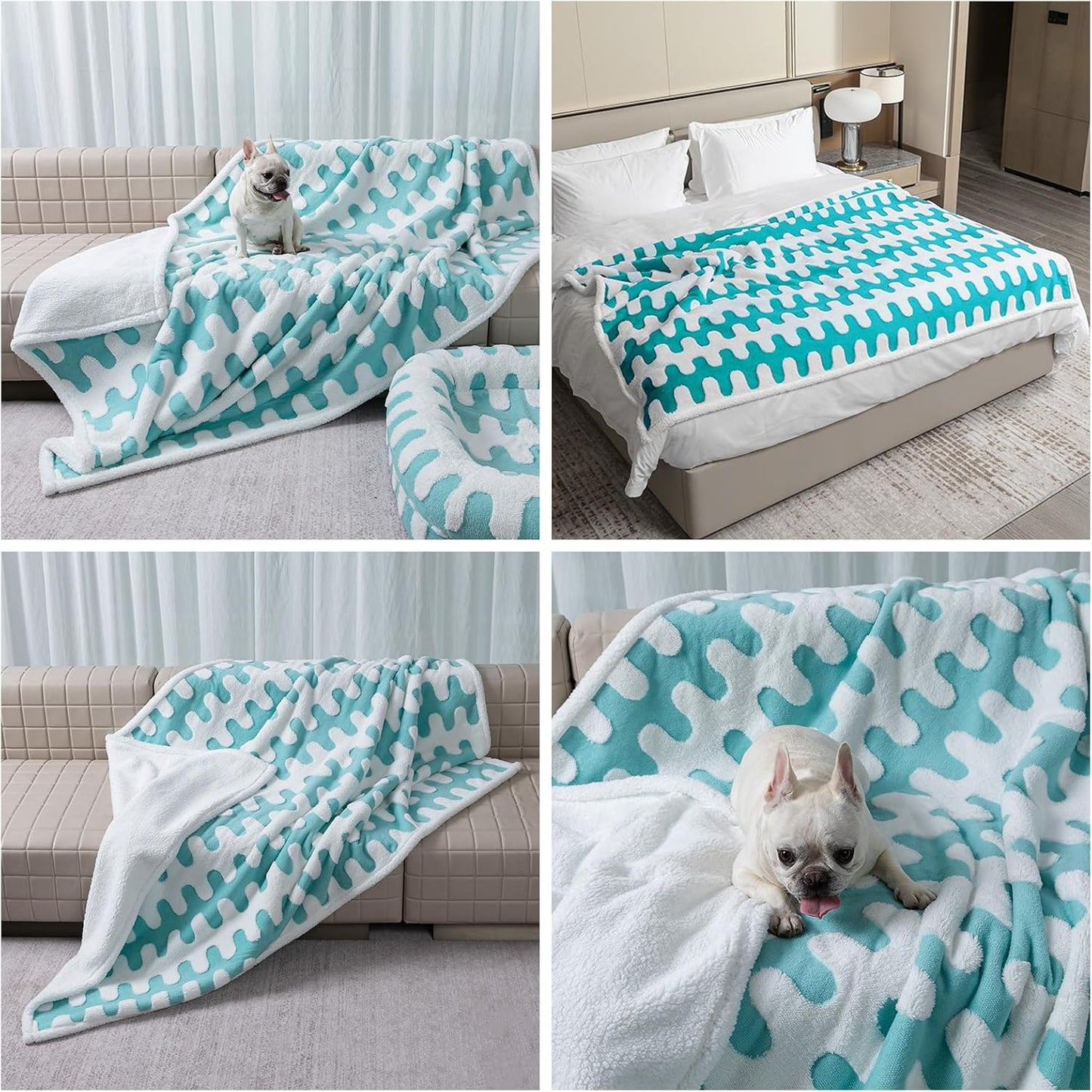 Waterproof Pet Blanket for Dogs and Cats - Stylish Jacquard Design
