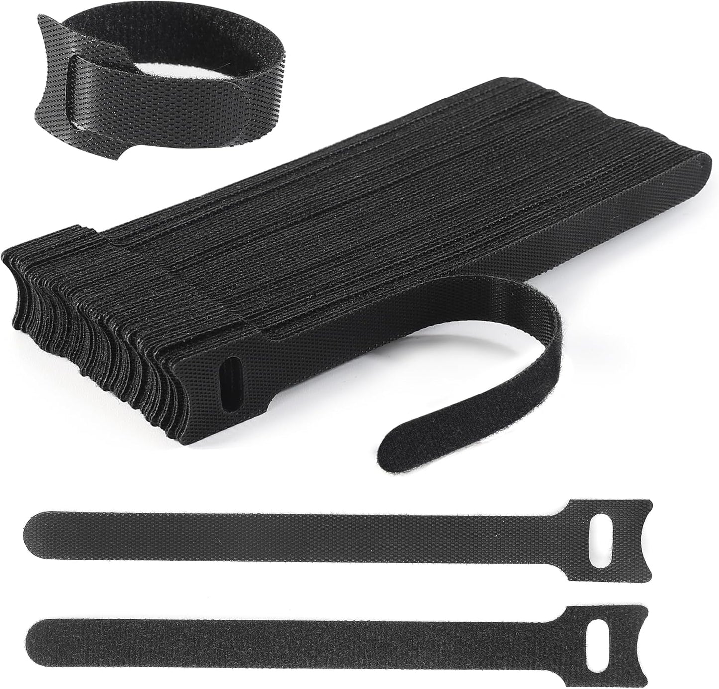 Nettbe 60 PCS Reusable Cable Ties - Ultimate Cord Management!