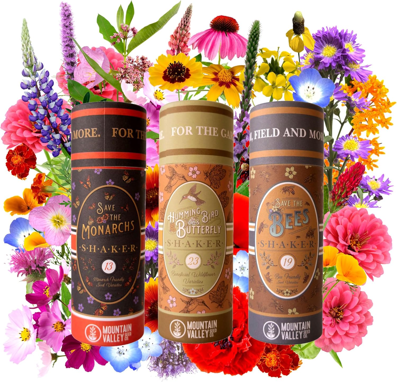 Pollinator Wildflower Seed Shaker Collection for Vibrant Gardens