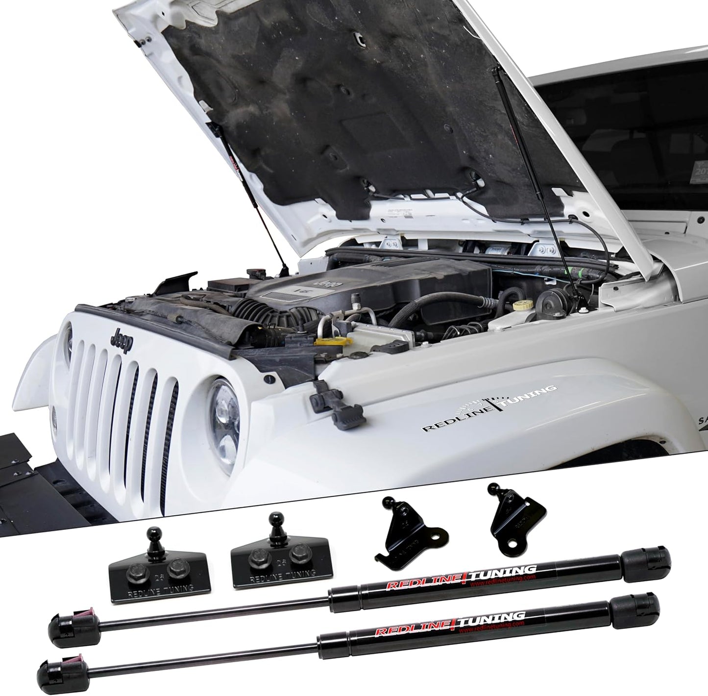 Redline Tuning Hood QuickLIFT PLUS System for Jeep Wrangler JK