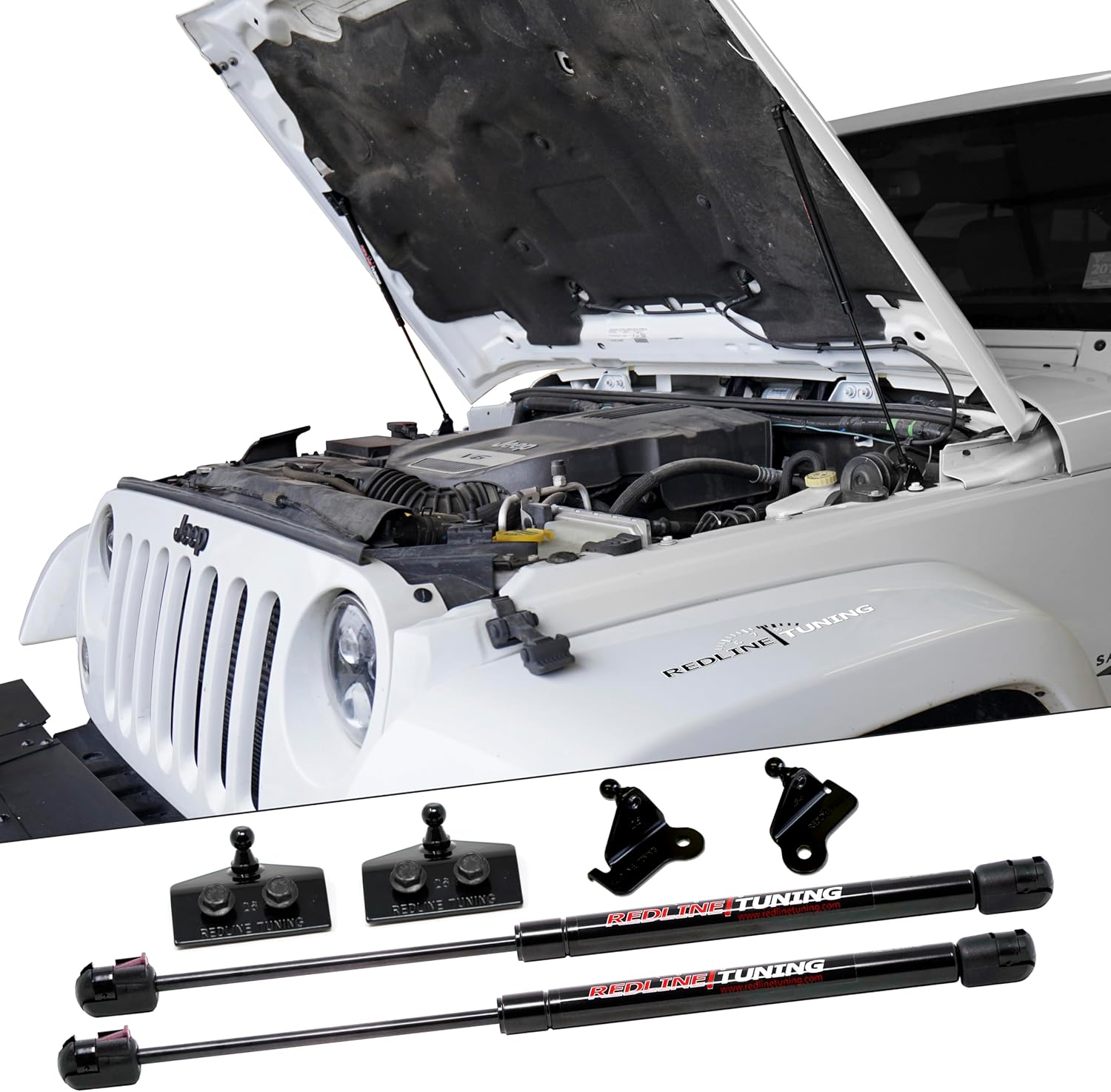 Redline Tuning Hood QuickLIFT PLUS System for Jeep Wrangler JK
