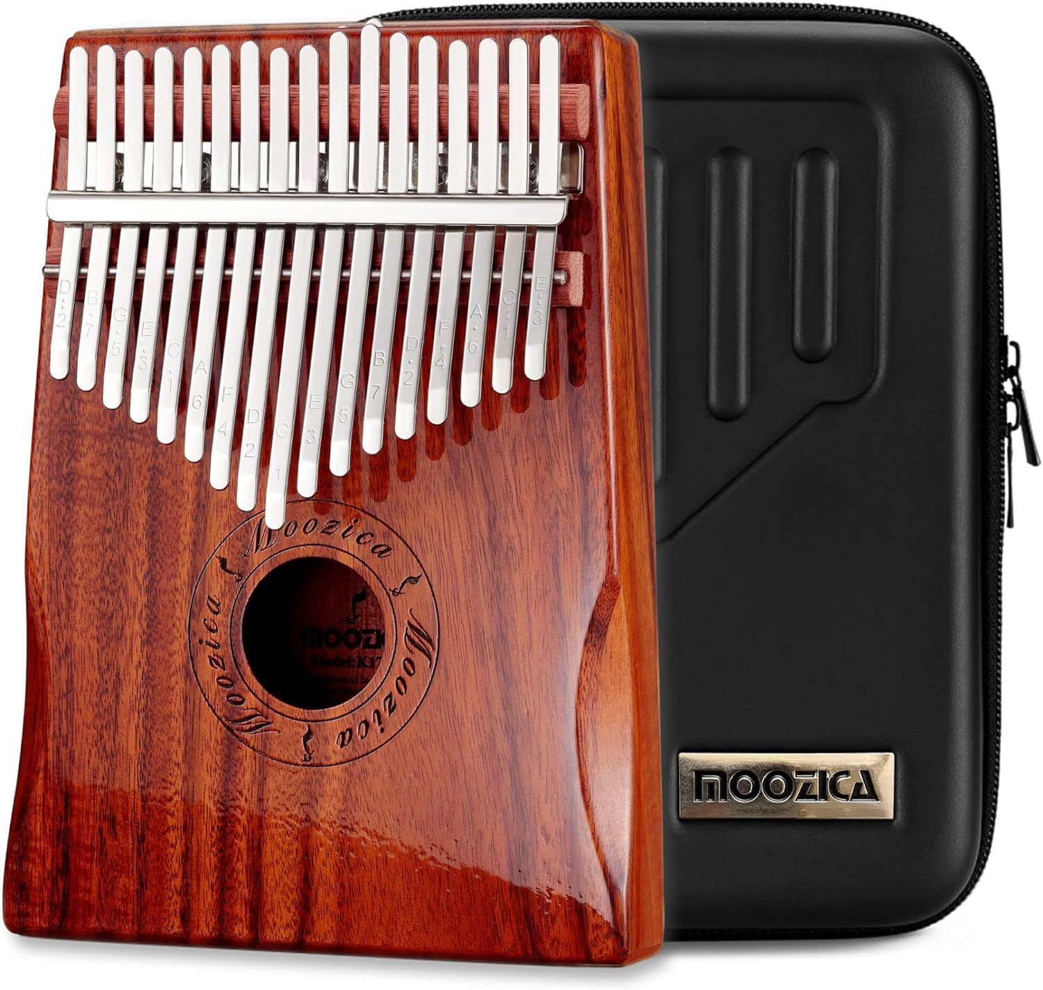 Moozica 17 Keys Kalimba Marimba - Solid Koa Wood Thumb Piano