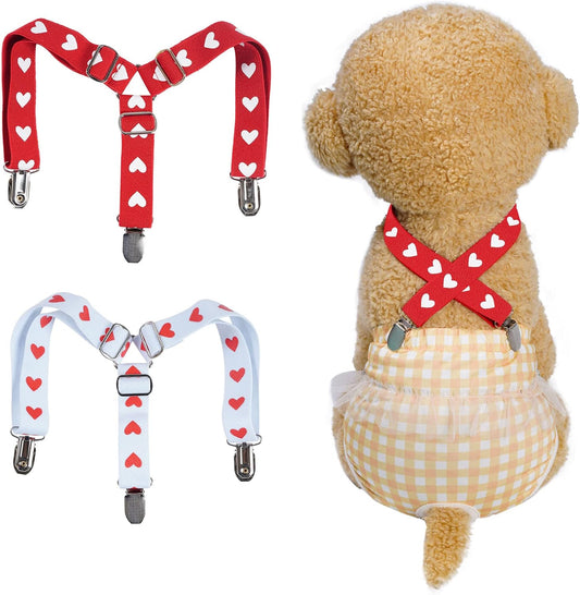 Adjustable Dog Diaper Suspenders by Poualss