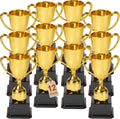 Fun Gold Plastic Trophies for Kids - 12 Pack of 7 Inch Awards