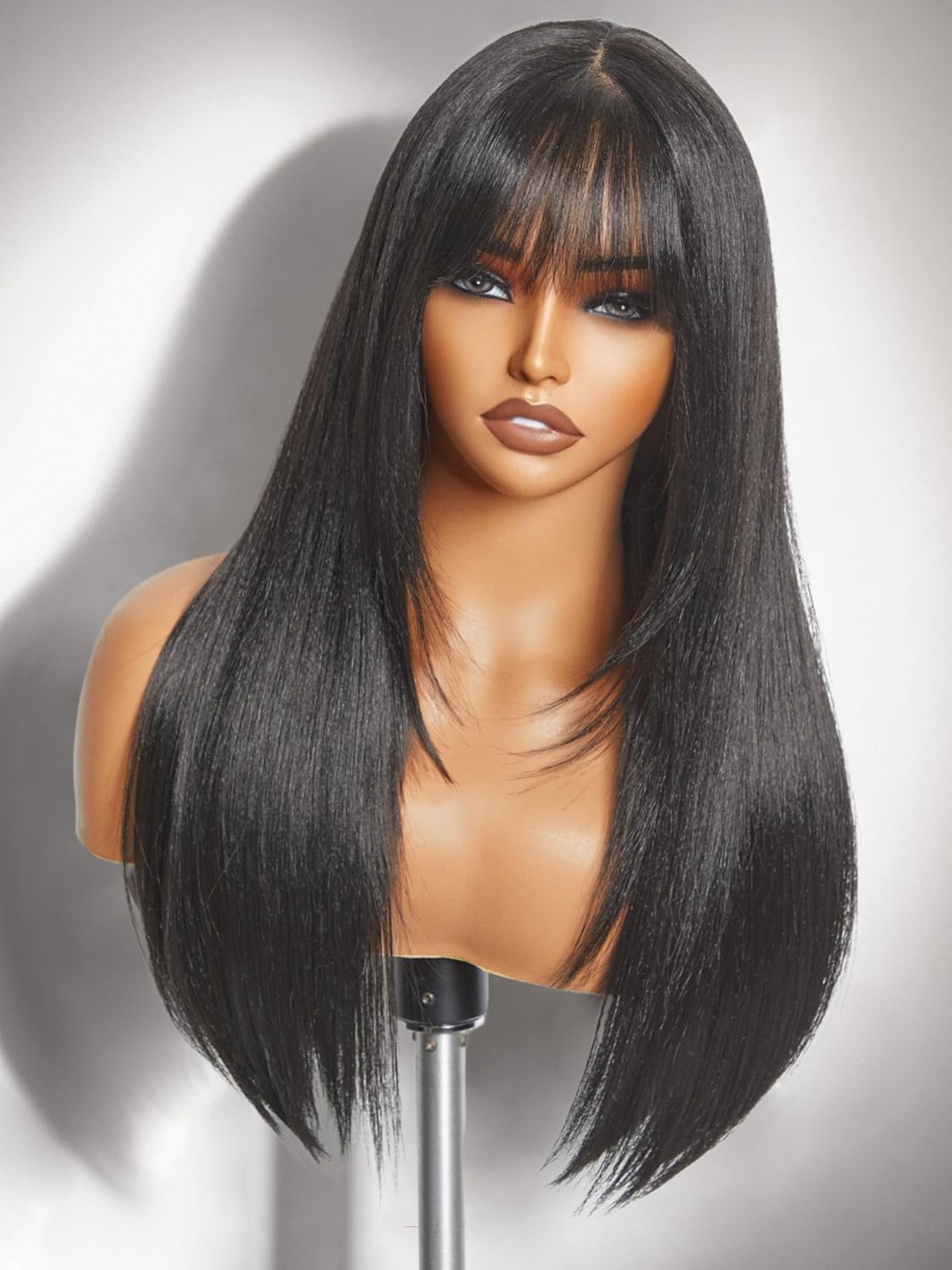 GORGIUS Glueless Wig with Bangs for Effortless Style and Comfort