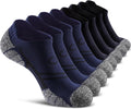 No Show Sports Compression Socks for Men - 4 Pairs, Cushioned Fit