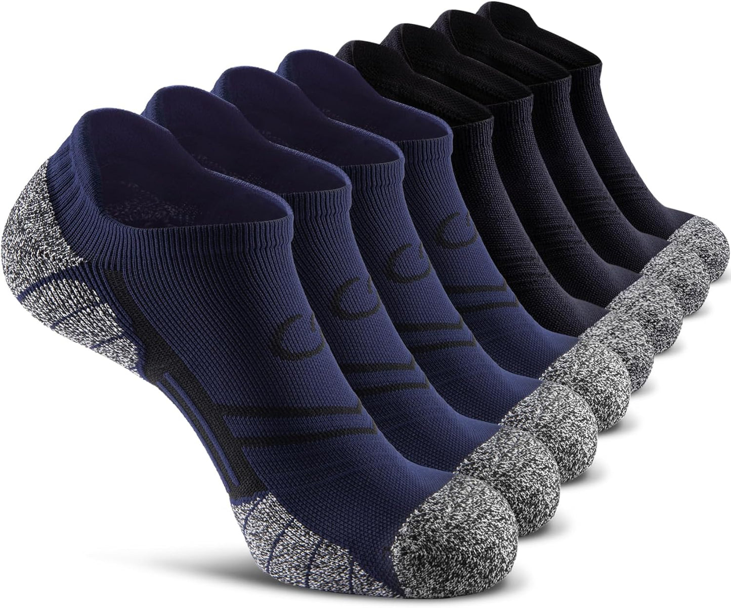 CWVLC No Show Compression Socks for Men Women with Cushion