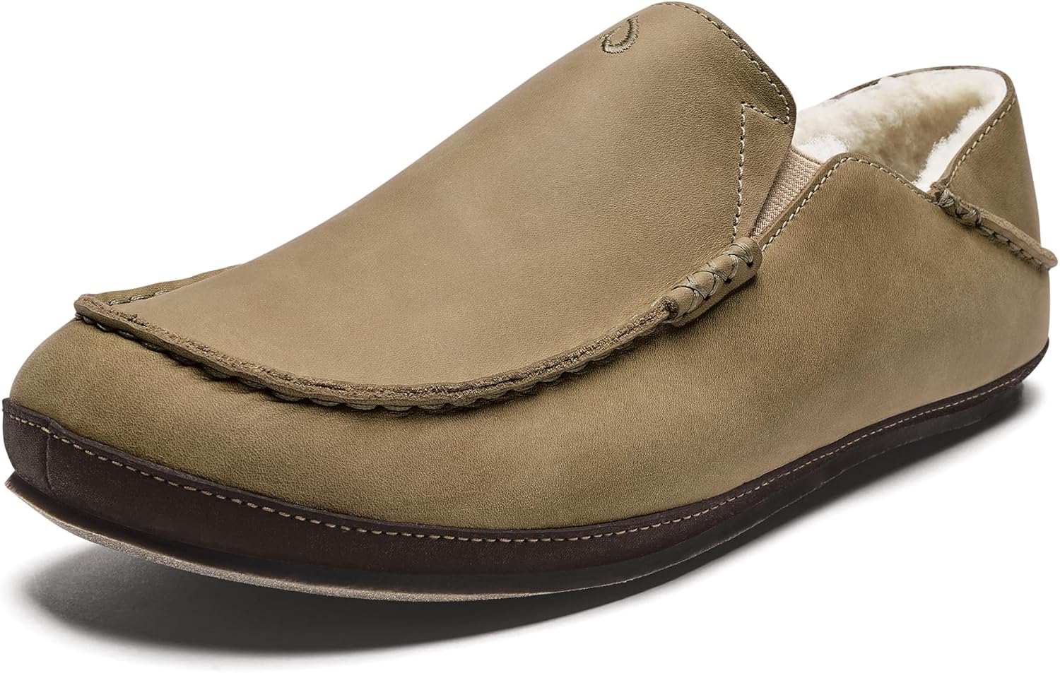 OLUKAI Moloa Slipper: Premium Leather Slip On Shoes for Comfort