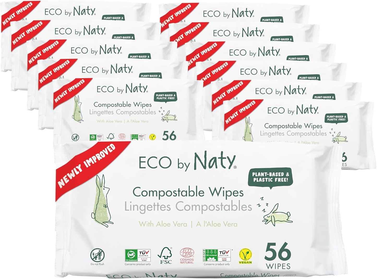 Compostable Aloe Baby Wipes - Gentle & Eco-Friendly