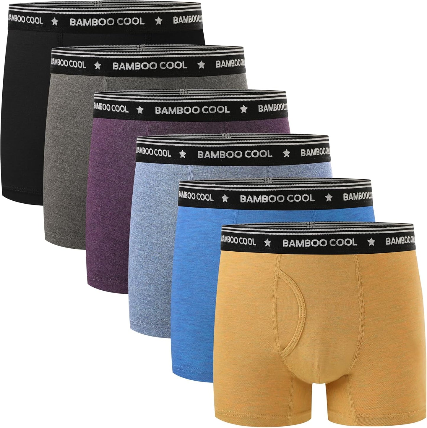 Bamboo Cool Boys' Underwear Soft Moisture-Wicking Boxer Briefs