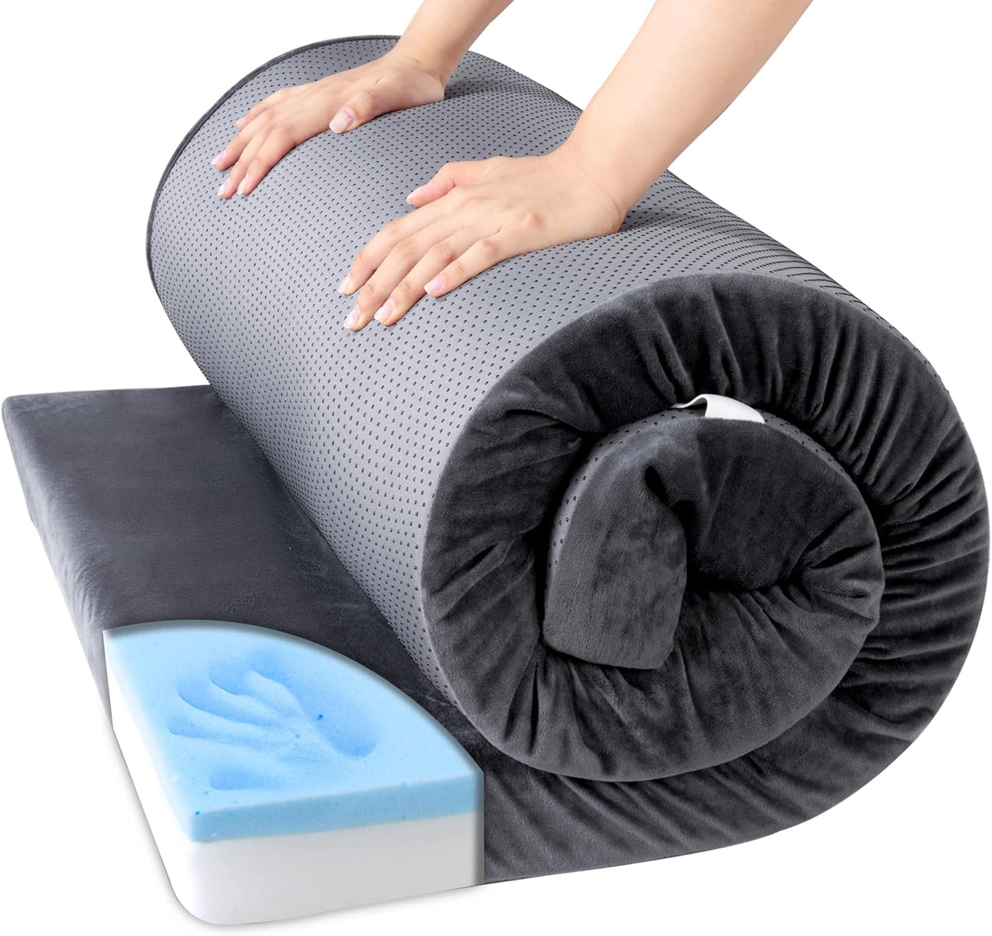 Portable Memory Foam Camping Mattress - 3 Thick Comfort for Travel