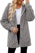 ReachMe Womens Fleece Zip Up Jacket Oversized Sherpa Hoodie - Warm is