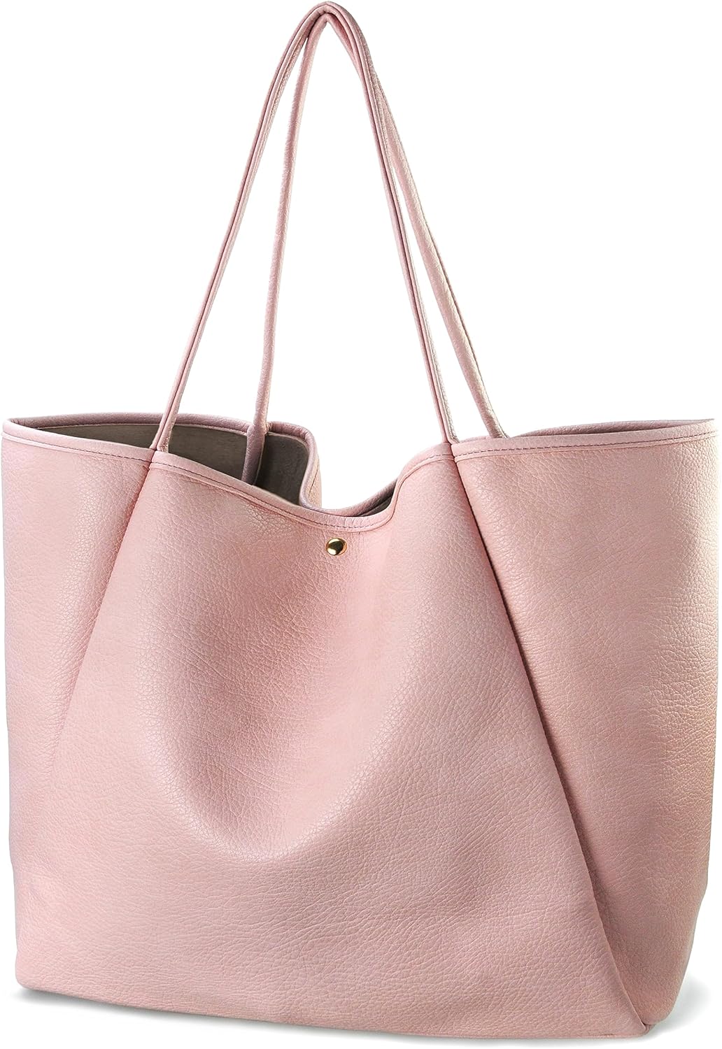 Oversize PU Leather Tote for Women - Stylish Weekender Bag